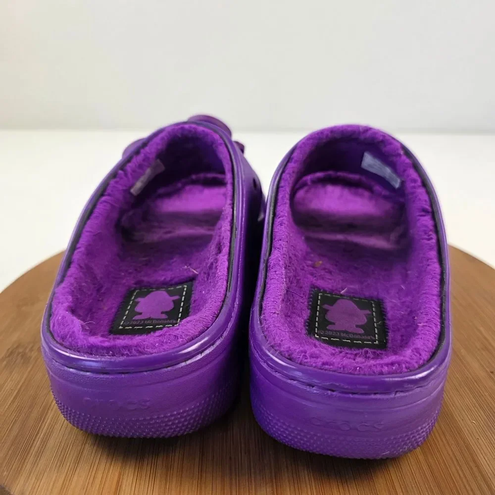 Mcdonald`s x Crocs‎ Grimace Purple Unisex Cozzzy Sandals Sz 8 Womens Sz 6 Mens
